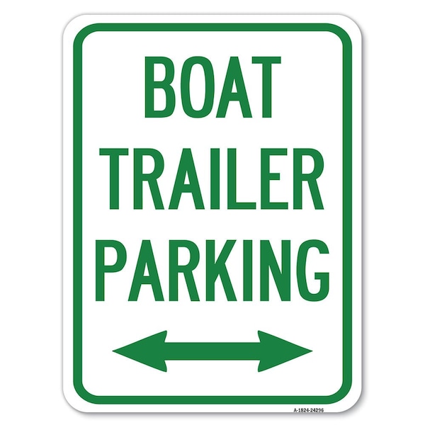 Boat Trailer Parking With Bidirectional Arrow Symbol Rust Proof Parking, A-1824-24296